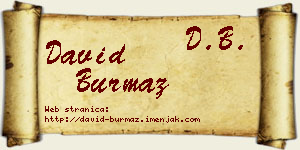 David Burmaz vizit kartica